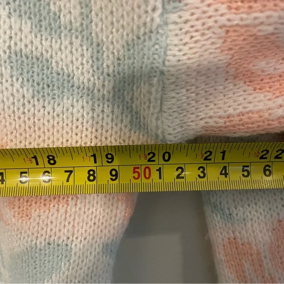 VINTAGE 1980s Justin Allen Spring Cottagecore Pastel Sweater - Size M - Picture 13 of 13